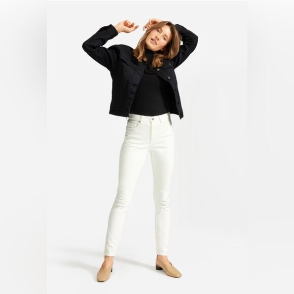 Everlane Mid- Rise Skinny White Jeans - 24 - Picture 1 of 10